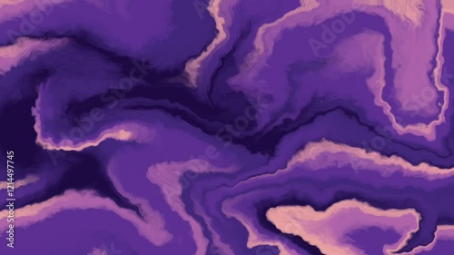 Watercolor animation in purple colors. Liquid animation background. Smoke animation