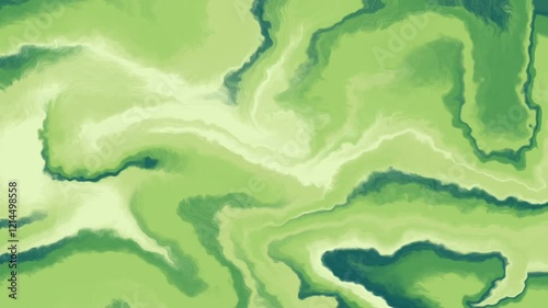 Watercolor animation in green colors. Liquid animation background. Smoke animation