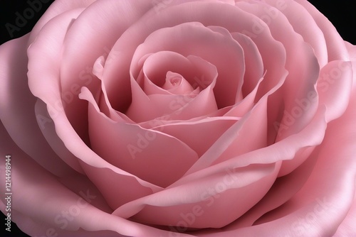 Close-up of a Gorgeous Pink Rose, Showcasing Its Delicate Petals and Vibrant Color. Generative AI