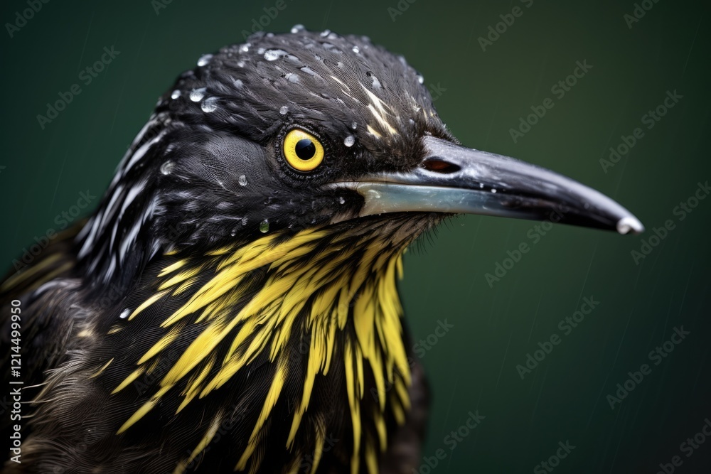 Obraz premium Closeup of Tui, a Vibrant New Zealand Endemic Honeyeater - Aves Fauna Natural Beauty