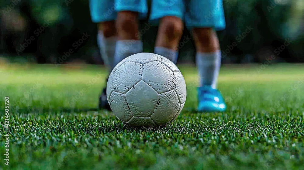 Children playing soccer on a green field, summer fun. Great for sports, activity, and childhood themes Children playing soccer on a green field, summer fun. Great for sports, activity, and childhood themes