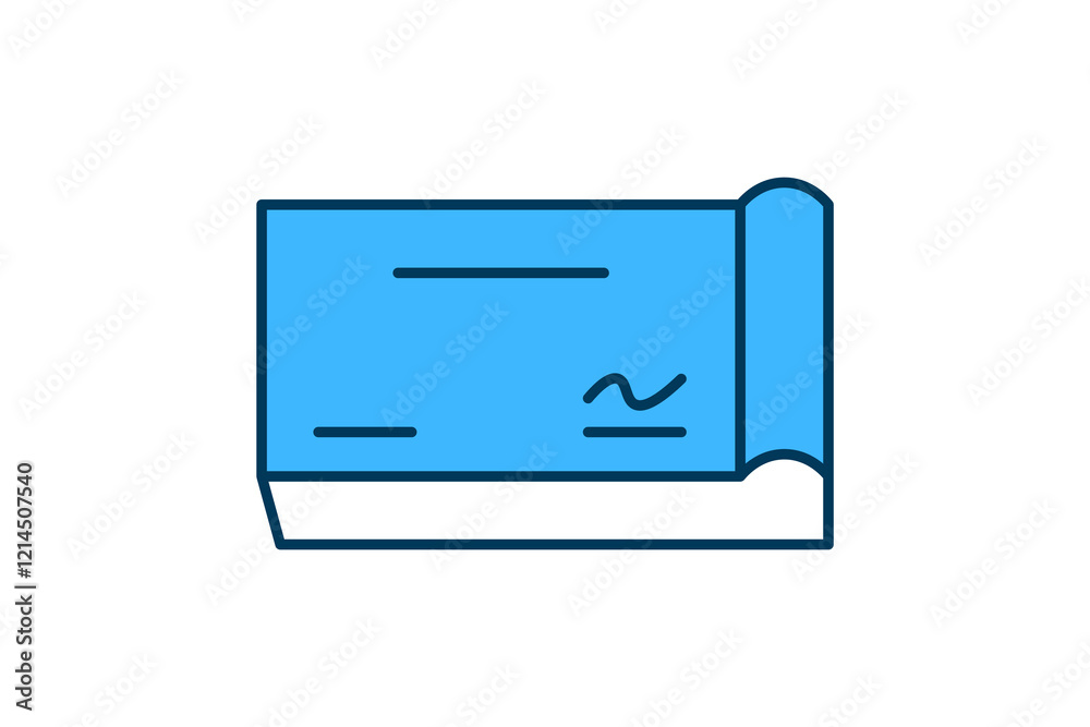 Cheque icon. icon related to Payment. suitable for web site, app, user interfaces, printable etc. flat line icon style. simple vector design editable Cheque icon. icon related to Payment. suitable for web site, app, user interfaces, printable etc. flat line icon style. simple vector design editable