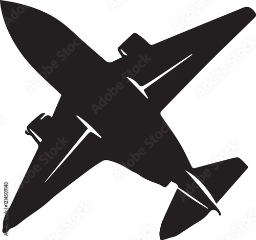  silhouettes of airplanes