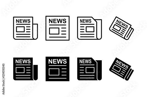 Newspaper icon vector isolated on white background. news paper icon vector