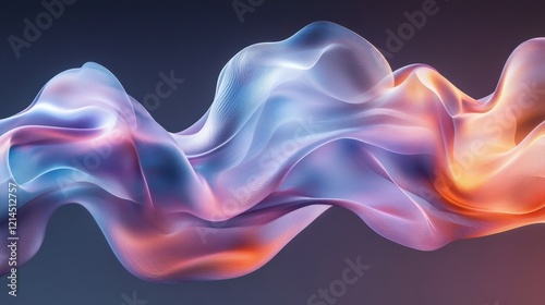 Wallpaper Mural Abstract background featuring flowing wavy lines in various colors and shapes for creative design projects Torontodigital.ca