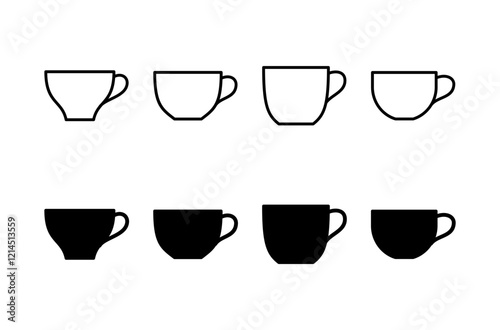 coffee cup icon vector isolated on white background. Coffee cup icon. Coffee vector icon. Tea