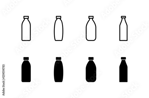 Bottle icon vector isolated on white background. Bottle vector icon