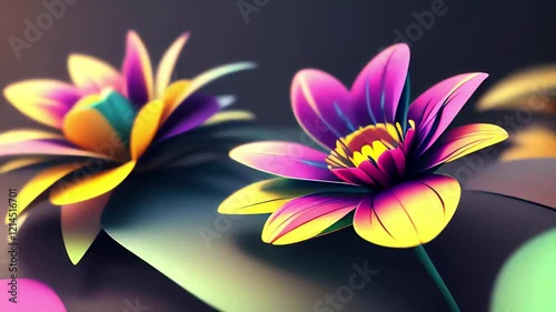 elegant animation variety colorful abstract colors with intricate combinations different shades color. looping seamless background.