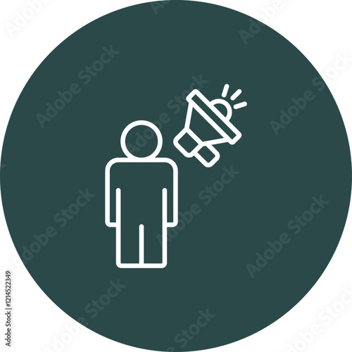 SpokesPerson Vector Icon Design