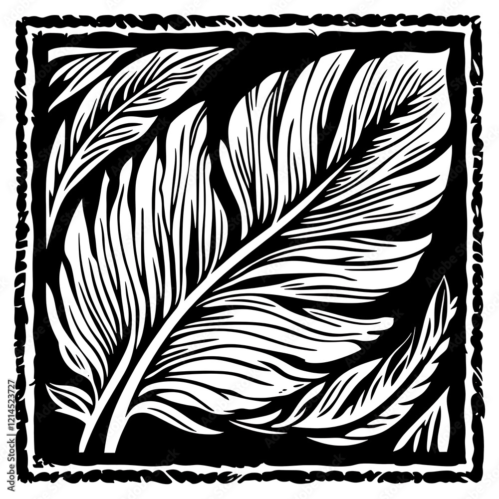 Obraz premium Ornamental Feather Design for Decorative Use