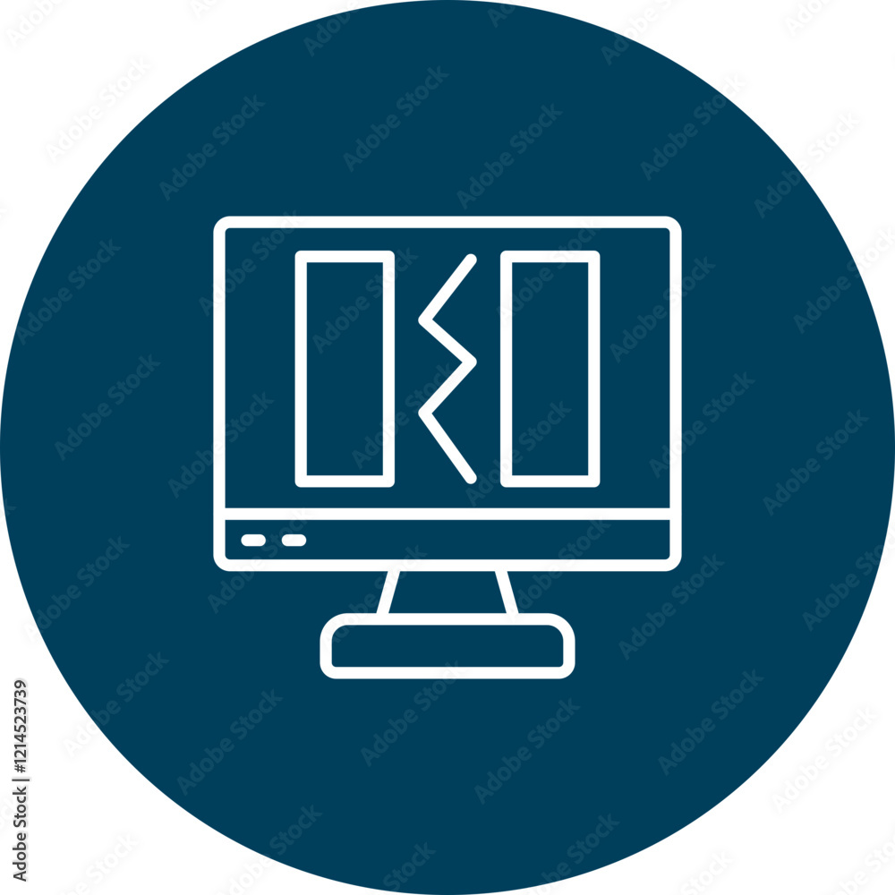 Broken Code Vector Icon Design Broken Code Vector Icon Design