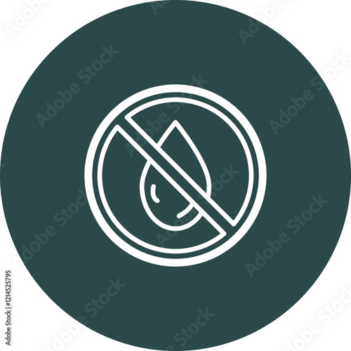 No Liquid Vector Icon Design
