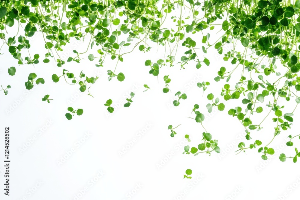 Ultra-realistic UHD photo of oregano microgreens, isolated on white background, culinary herbs concept Ultra-realistic UHD photo of oregano microgreens, isolated on white background, culinary herbs concept