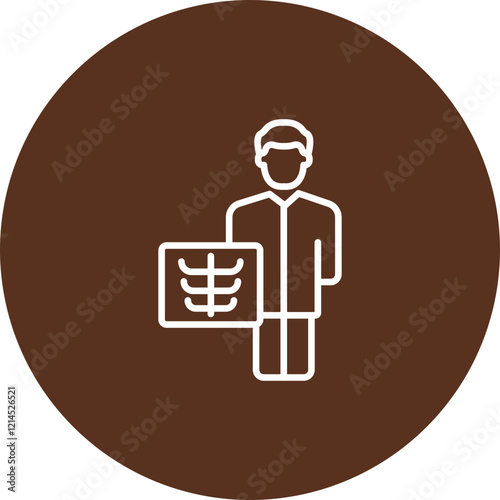 Radiologist Working Vector Icon Design