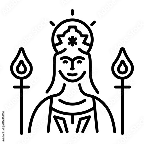 A line style icon of concordia goddess 