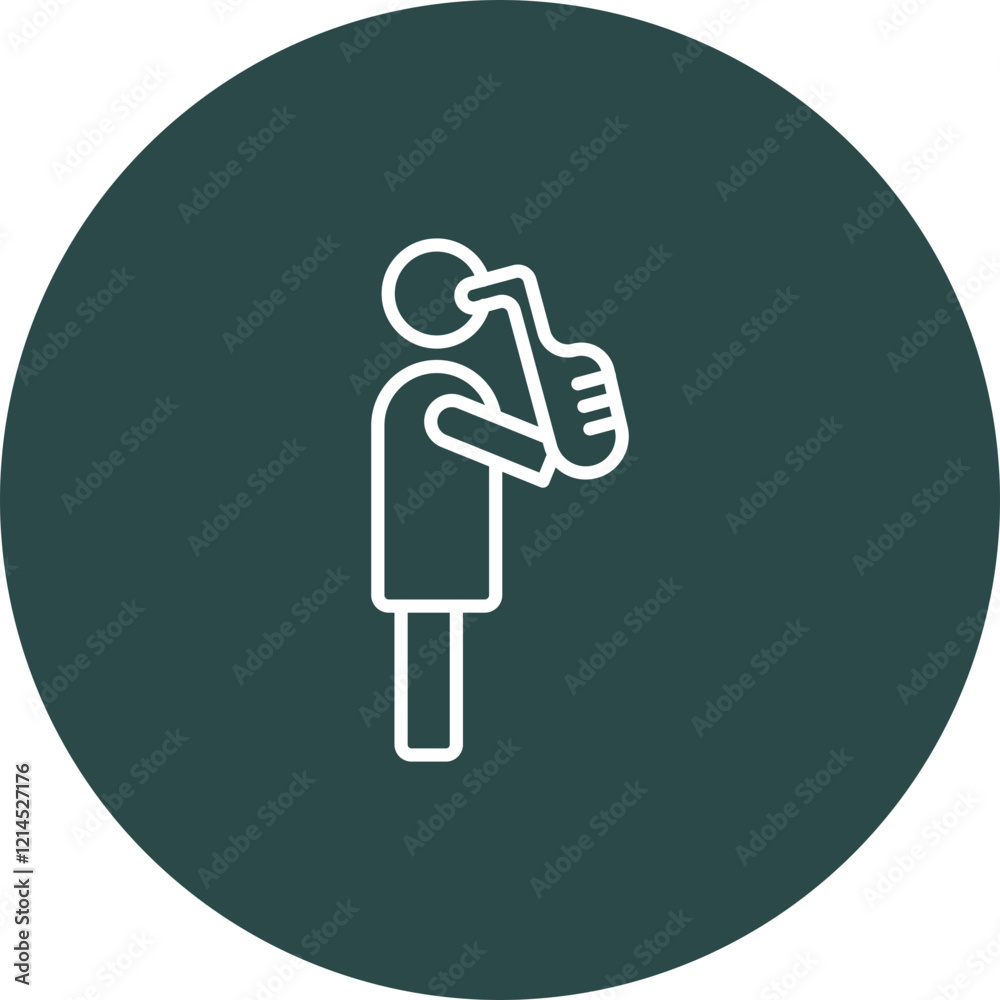 Man Musician With Saxophone Vector Icon Design Man Musician With Saxophone Vector Icon Design