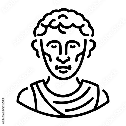 Foto A line style icon of julius character