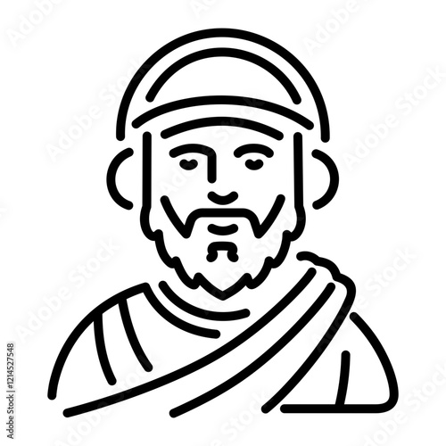 A line style icon of pontifex character 