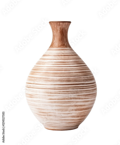 clay vase or pot isolated on white or transparent png photo