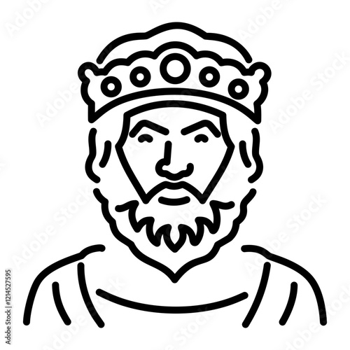 A line style icon of quirinus god 