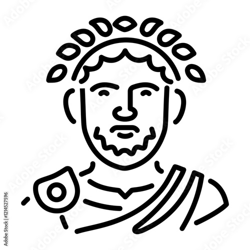 A linear icon of ancient roman actor 