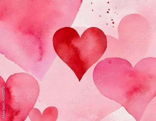 pink background featuring a Valentine's Day theme. Include elements like soft glowing hearts, roses, and romantic motifs such as Cupid's arrows, gift boxes, and love letters. The design should evoke a