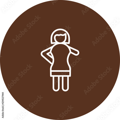 Modeling Woman Vector Icon Design