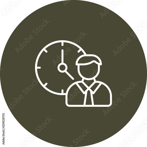 Part Time Vector Icon Design