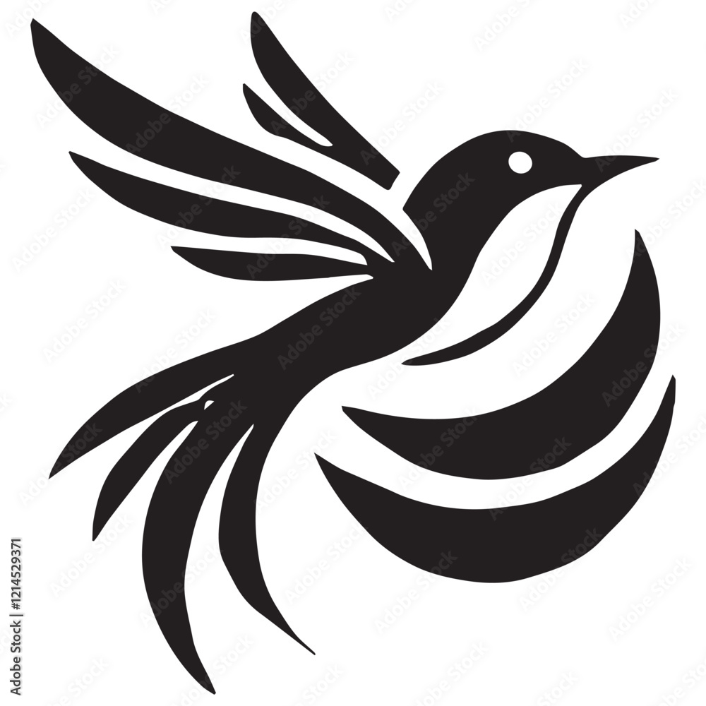 Obraz premium An apple black vector illustration