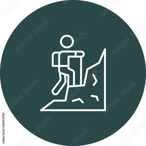 Climber Vector Icon Design