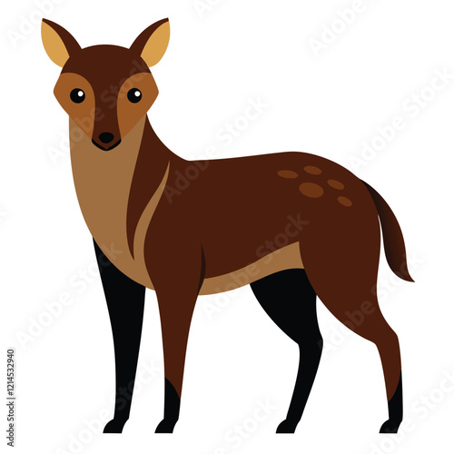 Graceful Deer Illustration on White Background