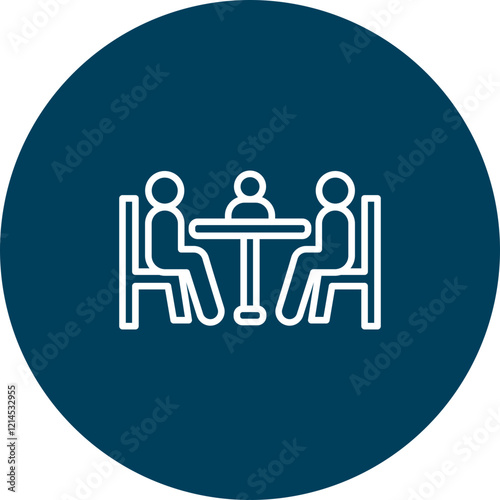 Family Dinner Vector Icon Design