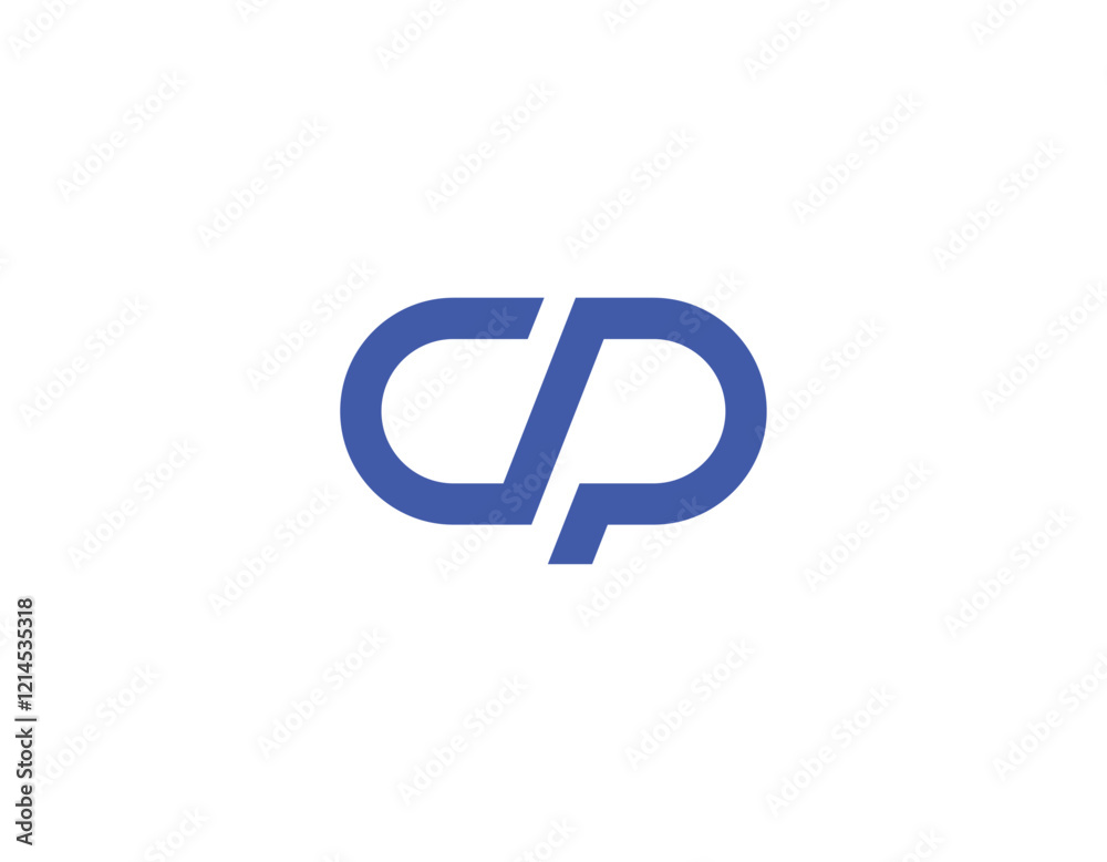 Simple Modern Capsule Shape Letter CP Business Logo Design Template Simple Modern Capsule Shape Letter CP Business Logo Design Template