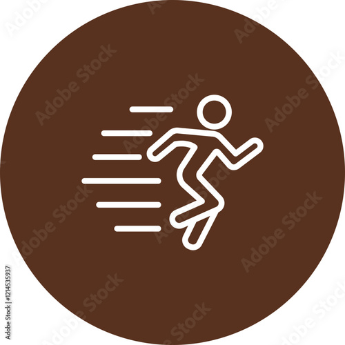 Sprinting Vector Icon Design