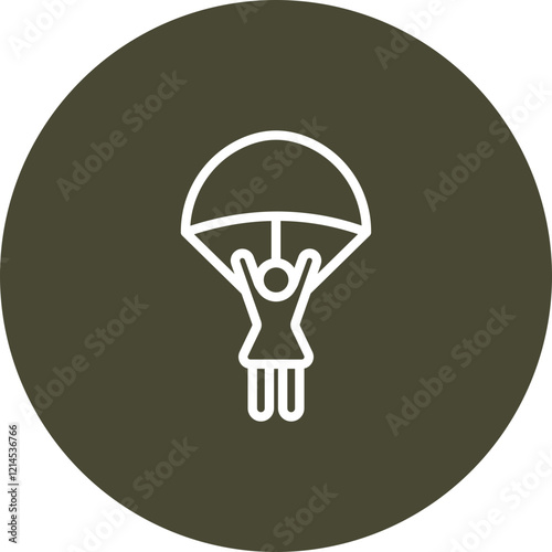 Paragliding Vector Icon Design