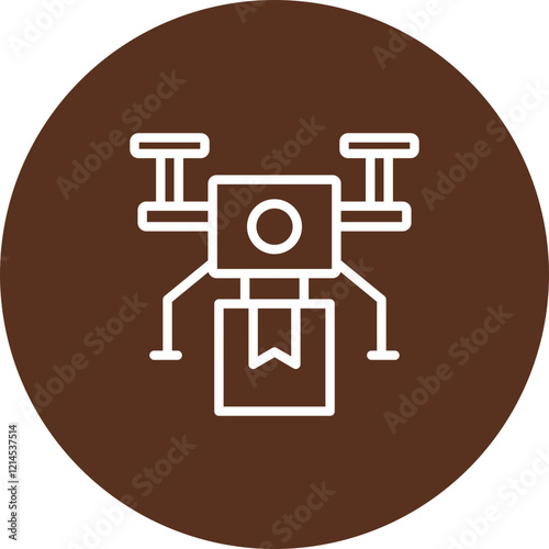 Drone Delivey Vector Icon Design photo