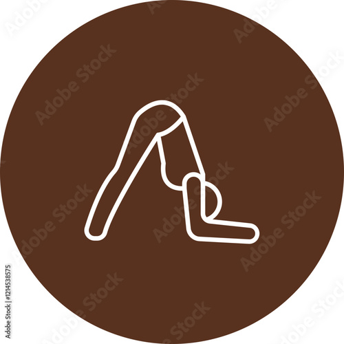 Dolphin Pose (Ardha Pincha Mayurasana) Vector Icon Design photo