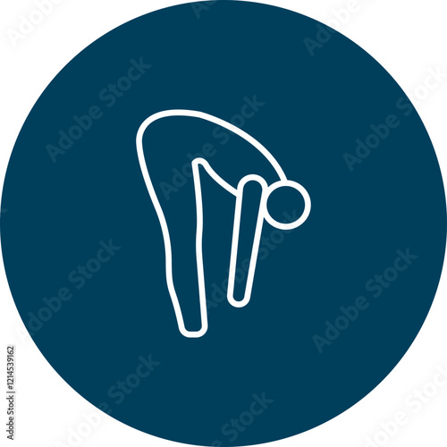 Standing Forward Bend (Uttanasana) Vector Icon Design