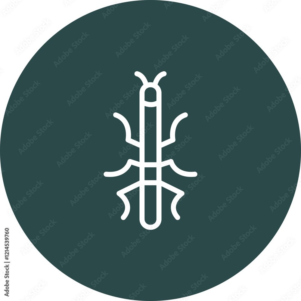 Stick Insect Vector Icon Design Stick Insect Vector Icon Design