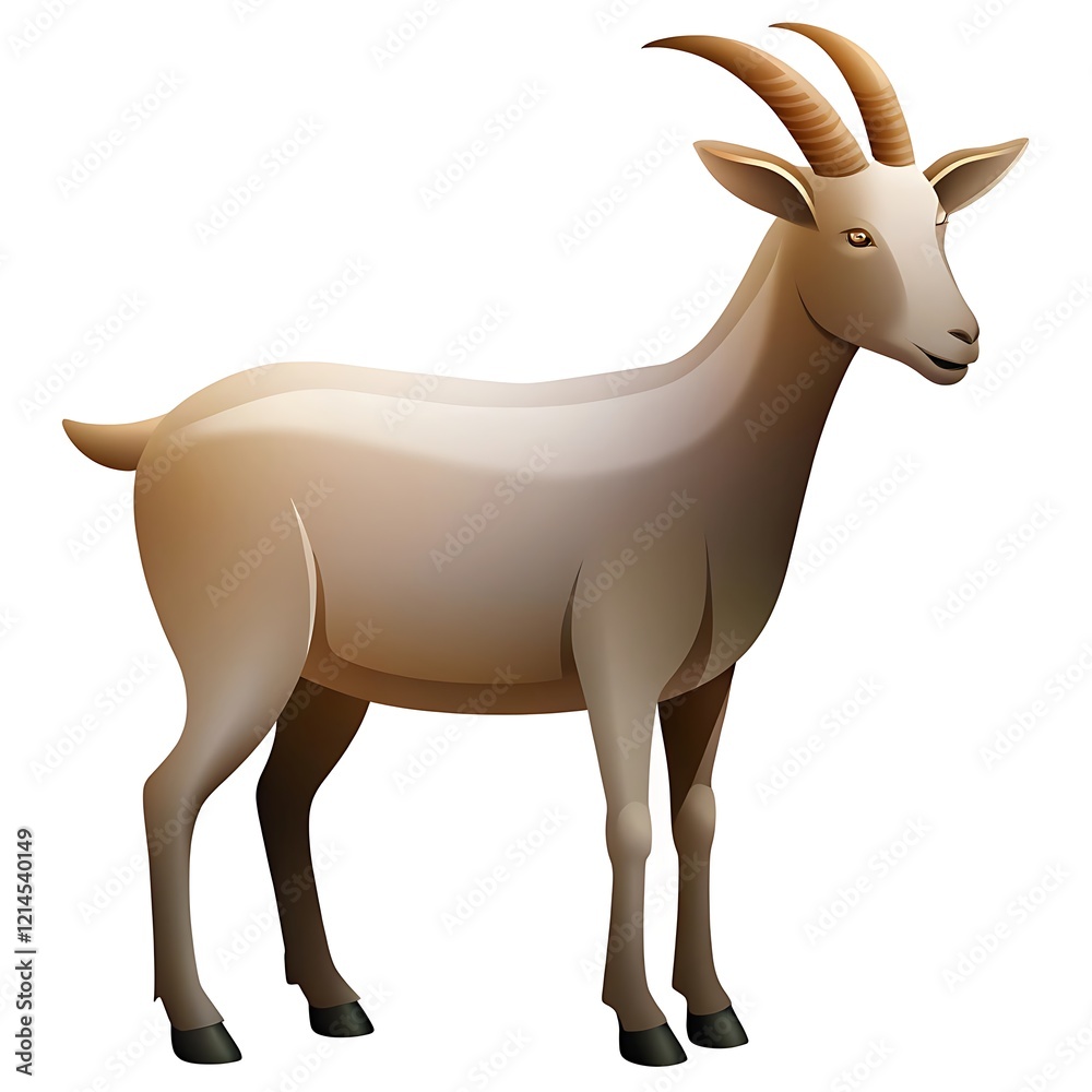 Obraz premium goat isolated on white
