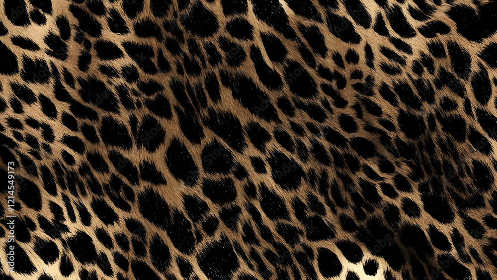 leopard print real hair wild cat spots stylish design for clothes