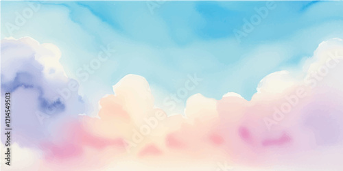 Watercolor painted background. Abstract Illustration wallpaper. Brush stroked painting.