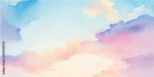 Watercolor painted background. Abstract Illustration wallpaper. Brush stroked painting.