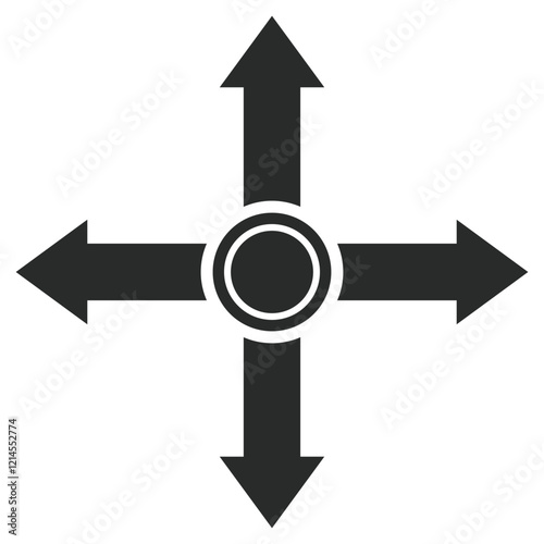 Direction flat arrow icon isolated on white background.