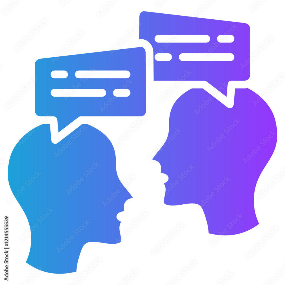 Communication glyph gradient icon Communication glyph gradient icon
