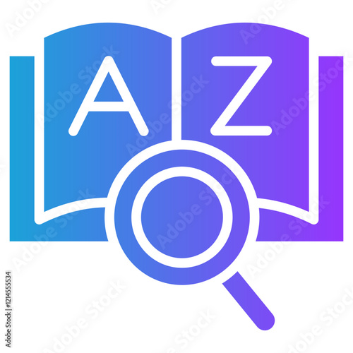 Grammar glyph gradient icon