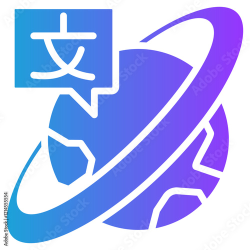 Global glyph gradient icon