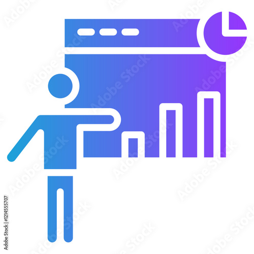 Interpretation glyph gradient icon