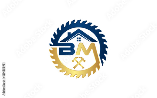 carpenter vector logo design, carpentry logo emblem vintage with vector illustration of hammer, saw, blade, sawmill