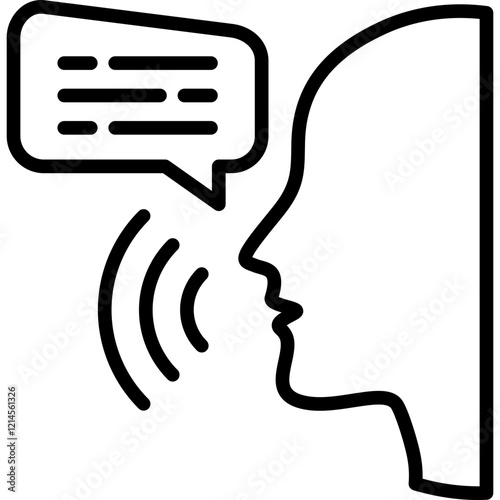Speech line icon
